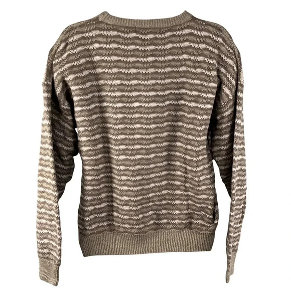 VTG Northern Isles Mens L Crewneck Sweater Ribbed Cuffs Hem Timeless Linen Blend - Picture 2 of 16